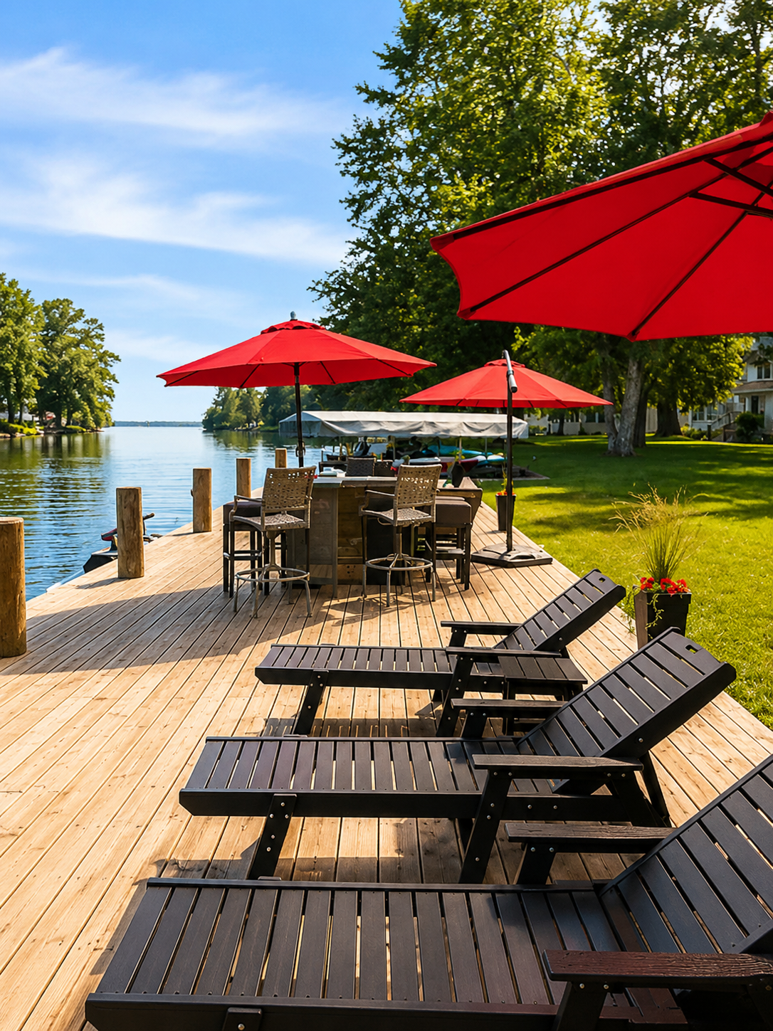 waterfront vacation rental on Mullet Lake in Michigan