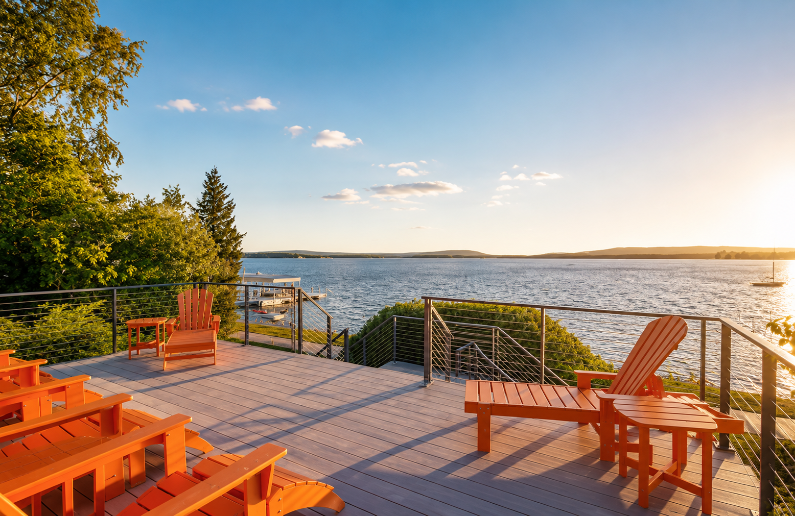 luxury lakefront vacation rental on Crooked Lake in Alanson Michigan